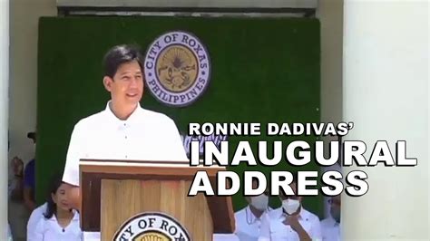 ronnie t. dadivas|Ronnie Dadivas' Inaugural Address (JUNE 30, 2022).